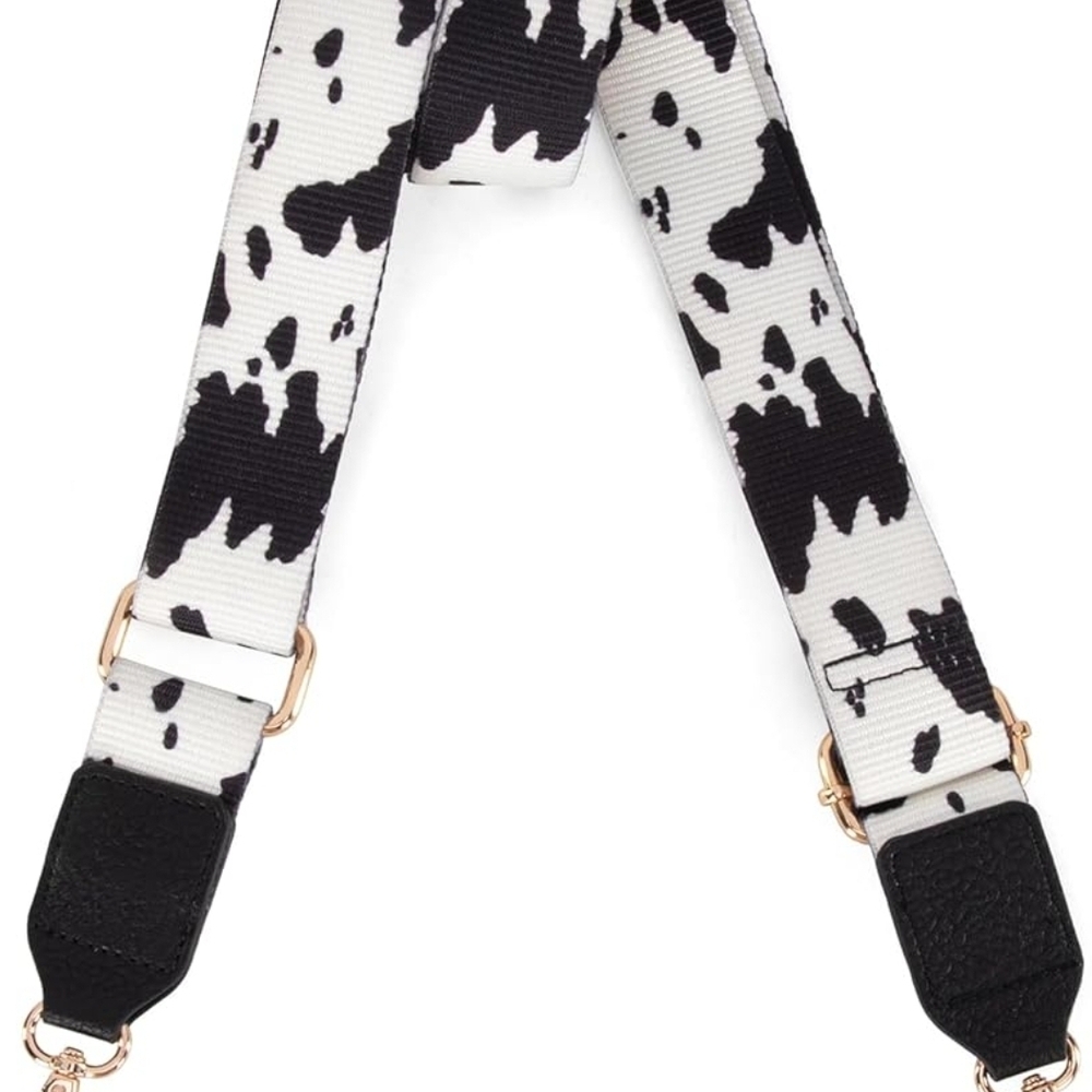Black and White Cow Print Strap